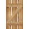 Ekena Millwork Spaced Board-n-Batten Shutters w/Z-Bar, Rough Sawn Western Red Cedar, 17 1/8W x 29H, PR RBS06Z17X029RWR - alternate 3
